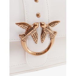 Love one pocket leather shoulder bag with love birds buckle