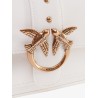 Love one pocket leather shoulder bag with love birds buckle