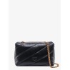 Matelassé leather shoulder bag with iconic love birds buckle