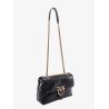 Matelassé leather shoulder bag with iconic love birds buckle