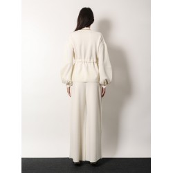 Tiberio virgin wool cardigan with rope at waist