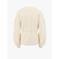 Tiberio virgin wool cardigan with rope at waist