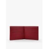 Patent leather wallet with engraved logo on the front