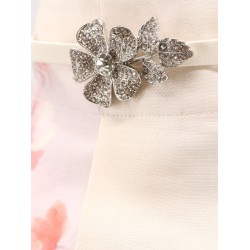 Silk blend shorts with floral print
