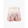Silk blend shorts with floral print