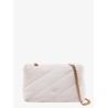 Matelassé leather shoulder bag with iconic love birds buckle