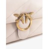Matelassé leather shoulder bag with iconic love birds buckle