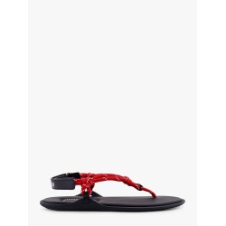 Rope sandals with leather details