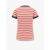 Striped cotton t-shirt with embroidered logo