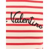 Striped cotton t-shirt with embroidered logo
