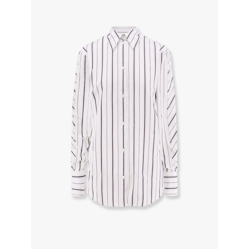 Organic cotton shirt with striped motif