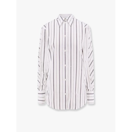 Organic cotton shirt with striped motif