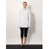 Organic cotton shirt with striped motif
