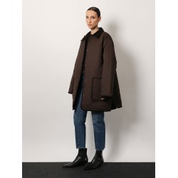 Recycled nylon jacket with velvet profiles