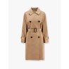 Cotton blend c trench with leather buckles