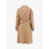 Cotton blend c trench with leather buckles