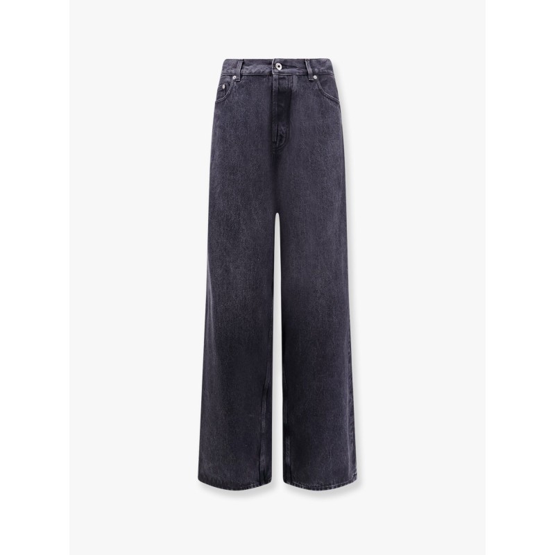 Loose fit black denim trouser
