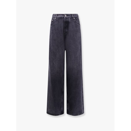 Loose fit black denim trouser