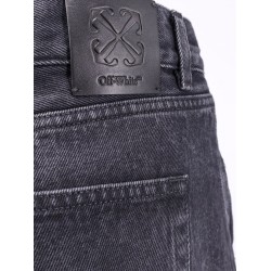 Loose fit black denim trouser
