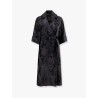 Edolo oversize velvet coat with damask motif