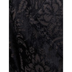 Edolo oversize velvet coat with damask motif