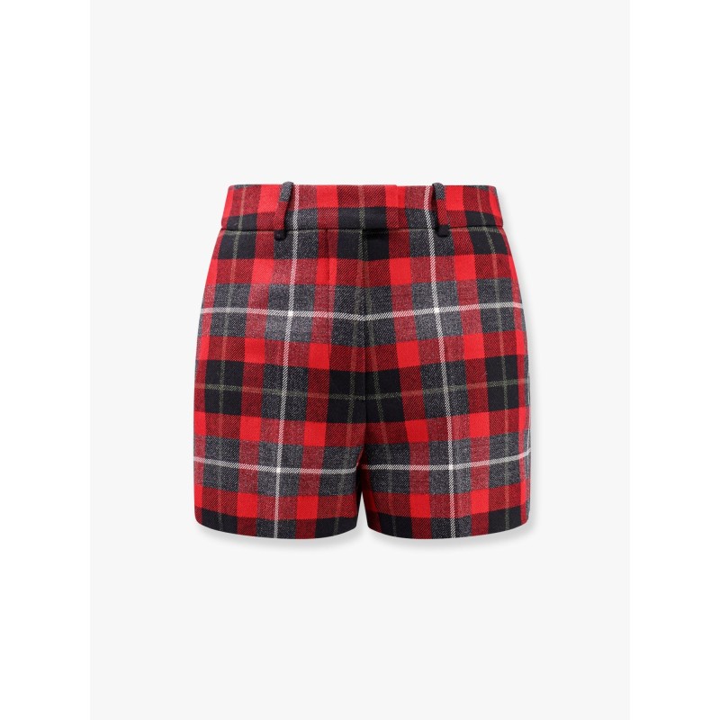 Tartan wool shorts with  check'n'dior motif