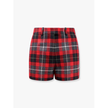 Tartan wool shorts with  check'n'dior motif