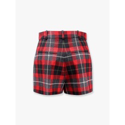Tartan wool shorts with  check'n'dior motif