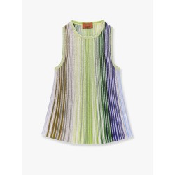 Multicolor viscose blend top with sequins