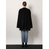 Wool blend coat with lateral slits