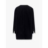 Wool blend coat with lateral slits