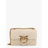 Matelassé leather shoulder bag with love birds buckle