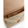 Matelassé leather shoulder bag with love birds buckle