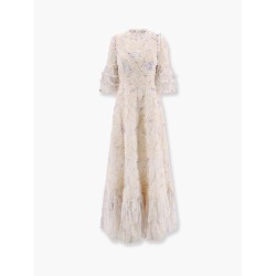 Long dress with multicolor motif
