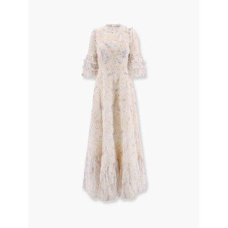 Long dress with multicolor motif