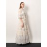 Long dress with multicolor motif