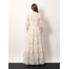Long dress with multicolor motif