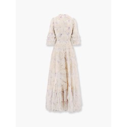Long dress with multicolor motif
