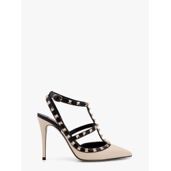 Rockstud leather slingback with iconic studs