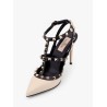 Rockstud leather slingback with iconic studs