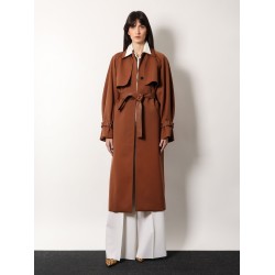 Cosimo oversize wool blend coat with water repellent effect