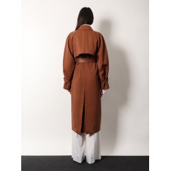 Cosimo oversize wool blend coat with water repellent effect