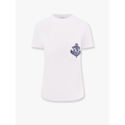 Acacia cotton t-shirt with breast pocket and embroidery
