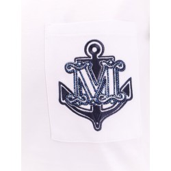 Acacia cotton t-shirt with breast pocket and embroidery