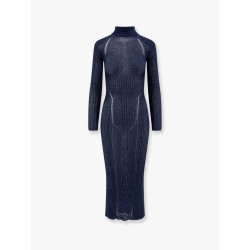 Knitted ribbed long dress