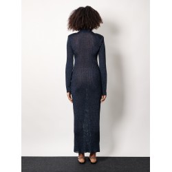Knitted ribbed long dress