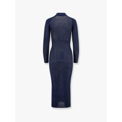 Knitted ribbed long dress