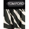 Stretch silk trouser with animalier print