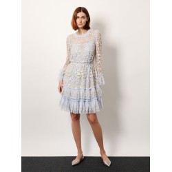 Mini dress with sequins embroidery