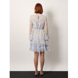 Mini dress with sequins embroidery